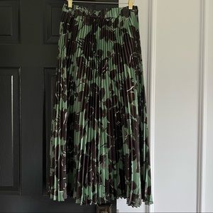 SEVENTY Venezia green brown Pleated Medi Skirt US M/ Italy44) Nordstrom